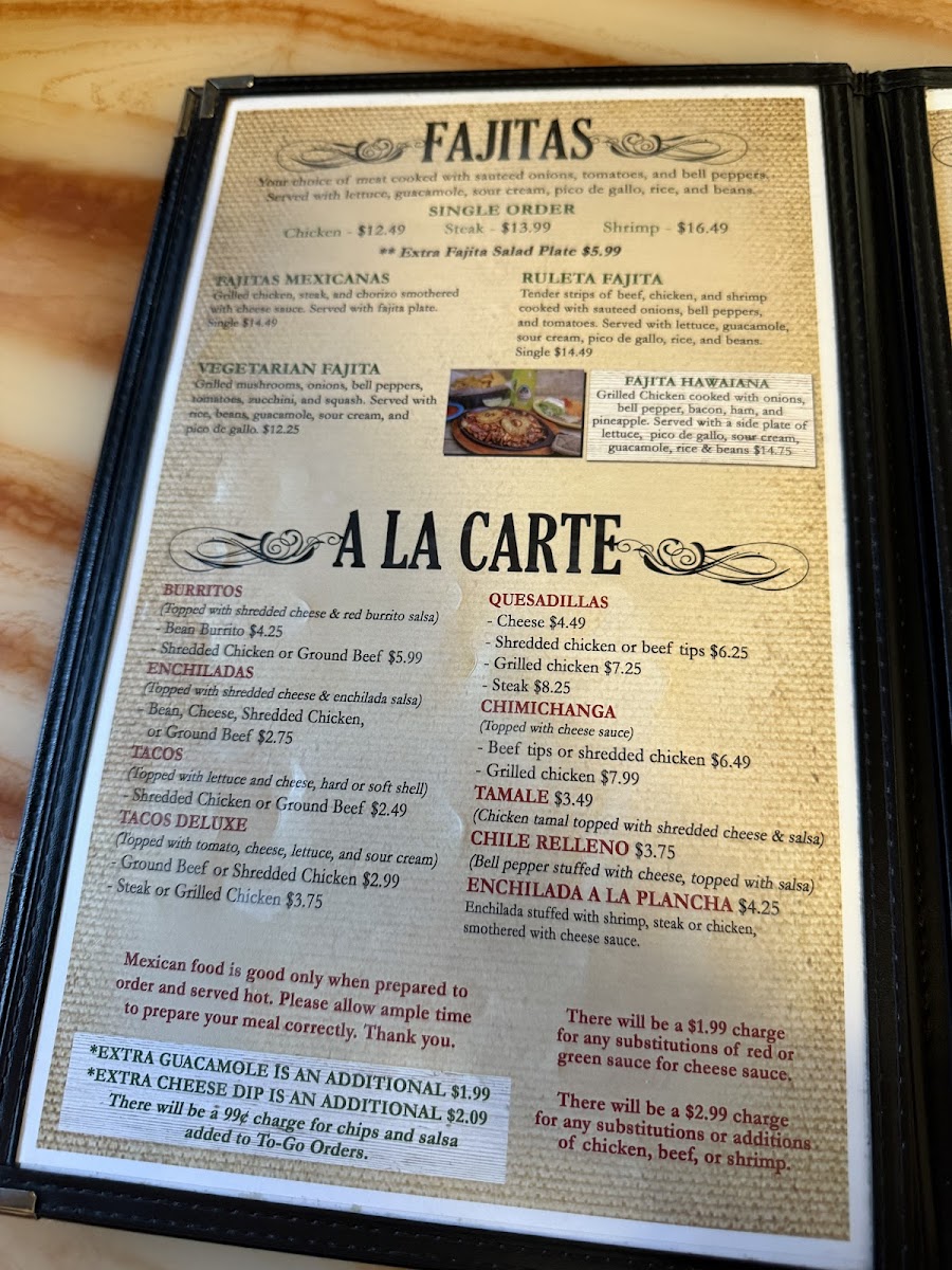 La Ruleta Mexican Restaurant Menu - Image 1