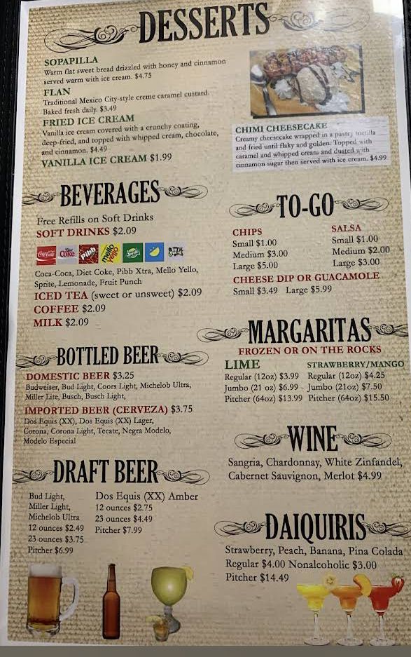 La Ruleta Mexican Restaurant Menu - Image 2